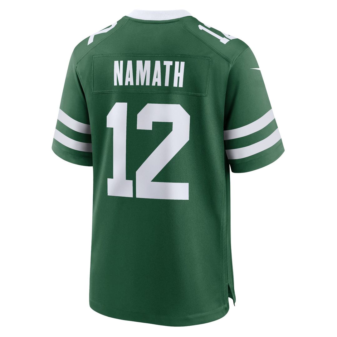 New York Jets Joe Namath Nike Legacy Black Alternate Retired Player Game Jersey