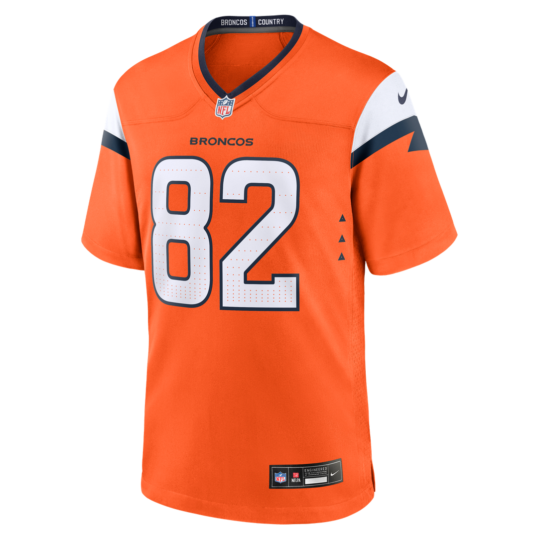 Denver Broncos Adam Trautman Nike Orange Team Game Jersey