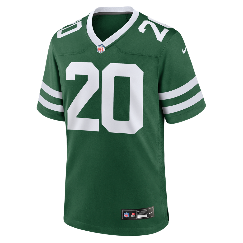 New York Jets Breece Hall Nike Legacy Black Alternate Game Jersey