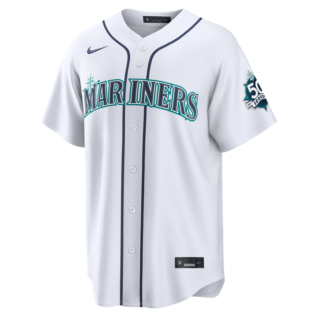 Seattle Mariners Julio Rodríguez Nike Teal Alternate Stadium 50th Season Patch Jersey