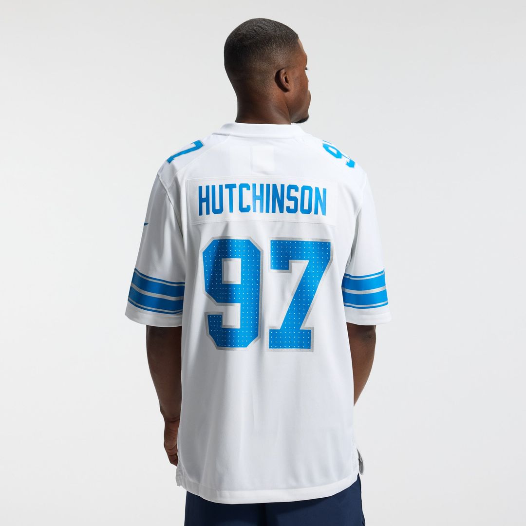 Detroit Lions Aidan Hutchinson Nike Blue Game Jersey