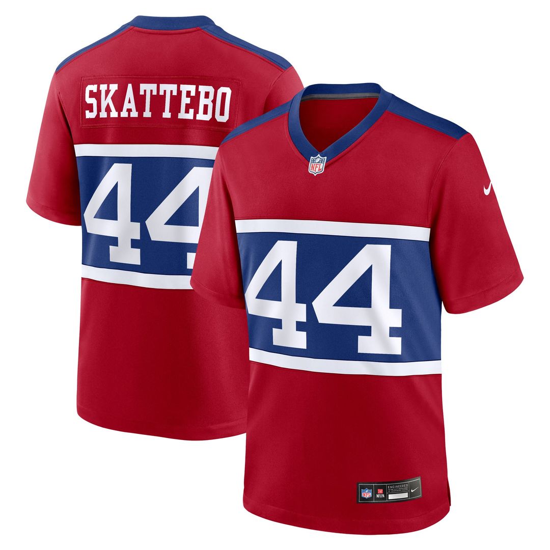 New York Giants Cam Skattebo Nike Red Alternate Century Red Game Jersey