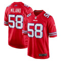 Buffalo Bills Matt Milano Nike Red Alternate Game Jersey