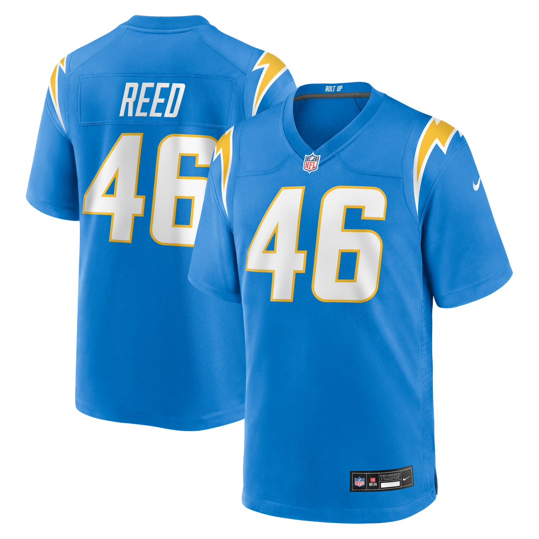 Los Angeles Chargers Nikko Reed Nike Powder Blue Team Game Jersey