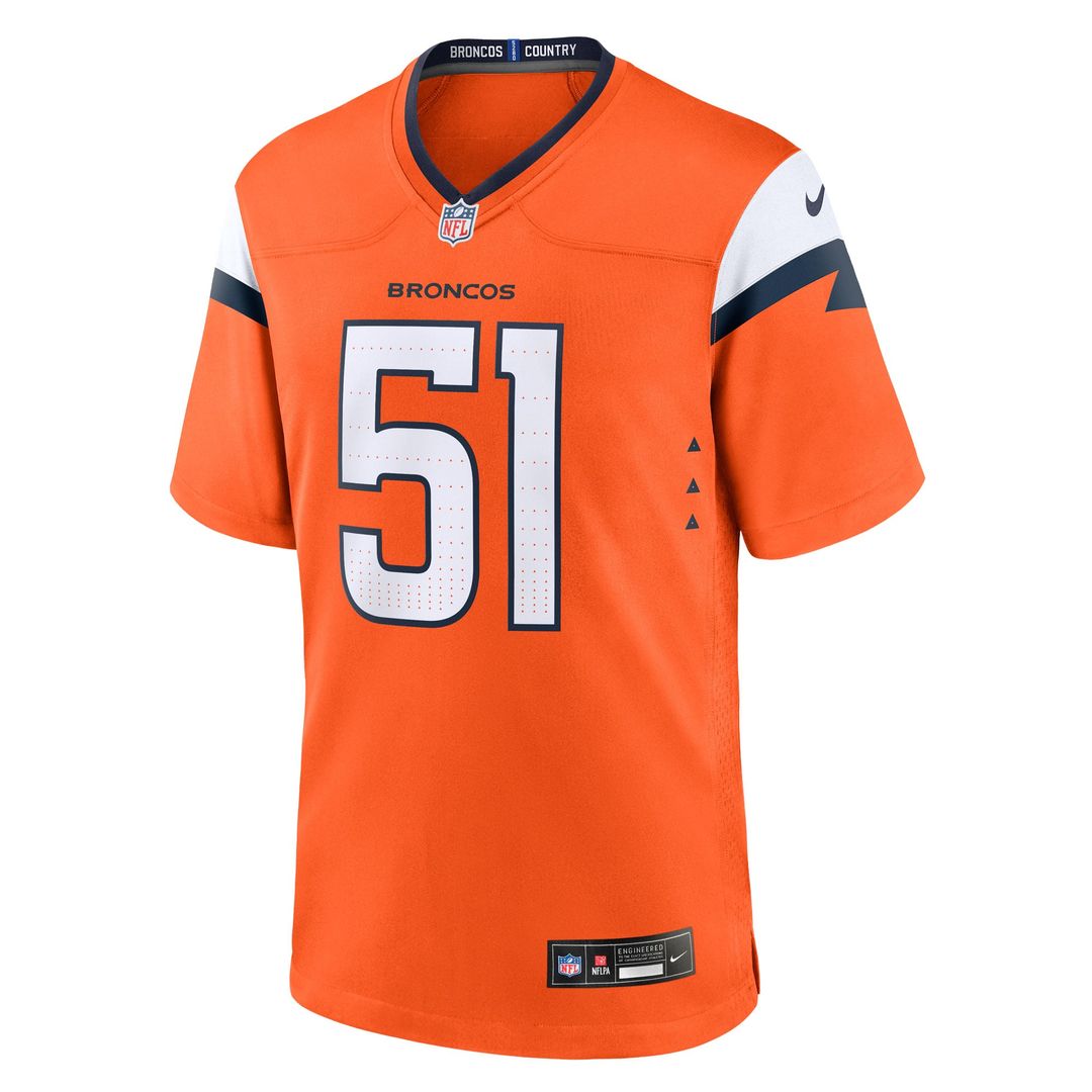 Denver Broncos Que Robinson Nike Orange Team Game Jersey