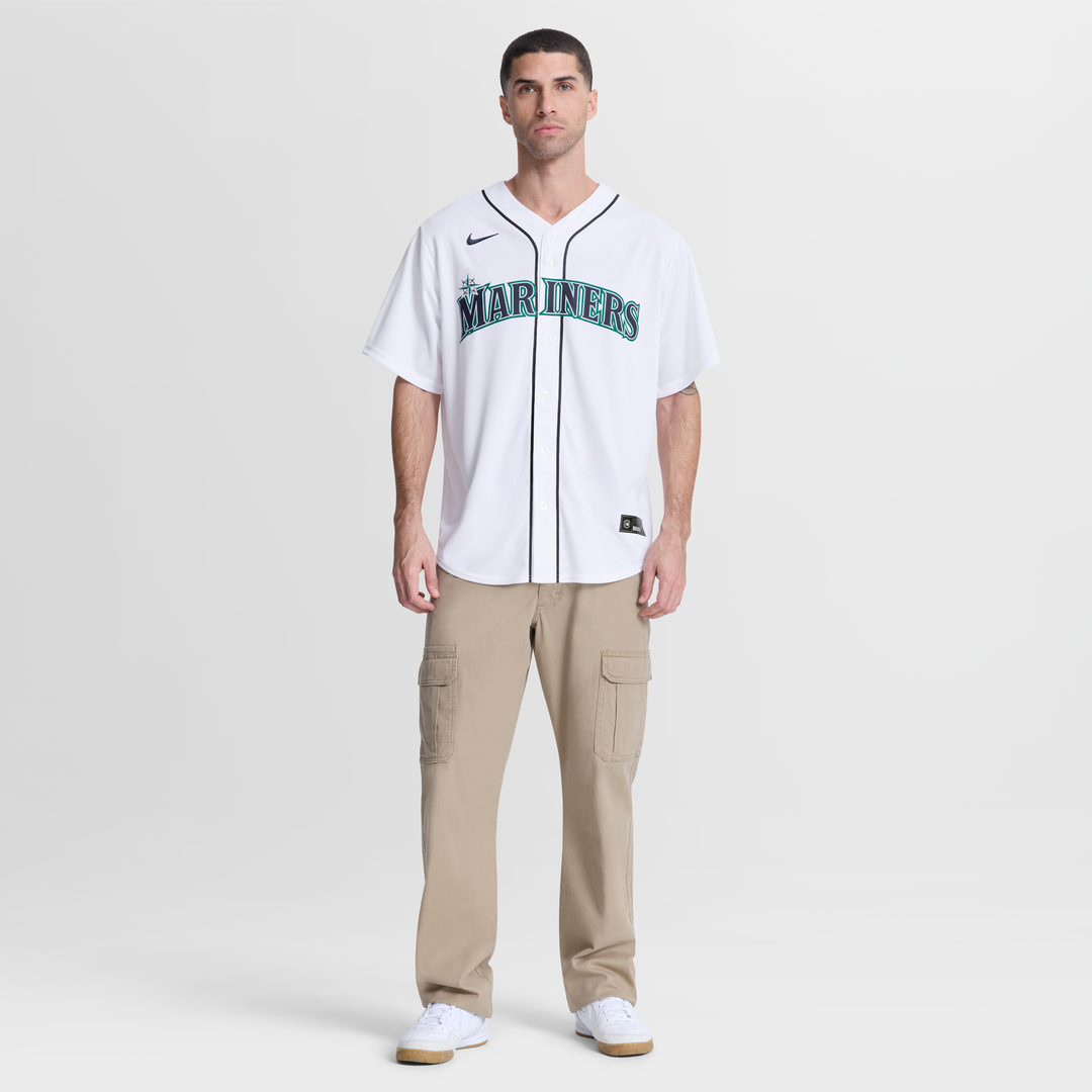 Seattle Mariners Dominic Canzone Nike White Home Replica Jersey