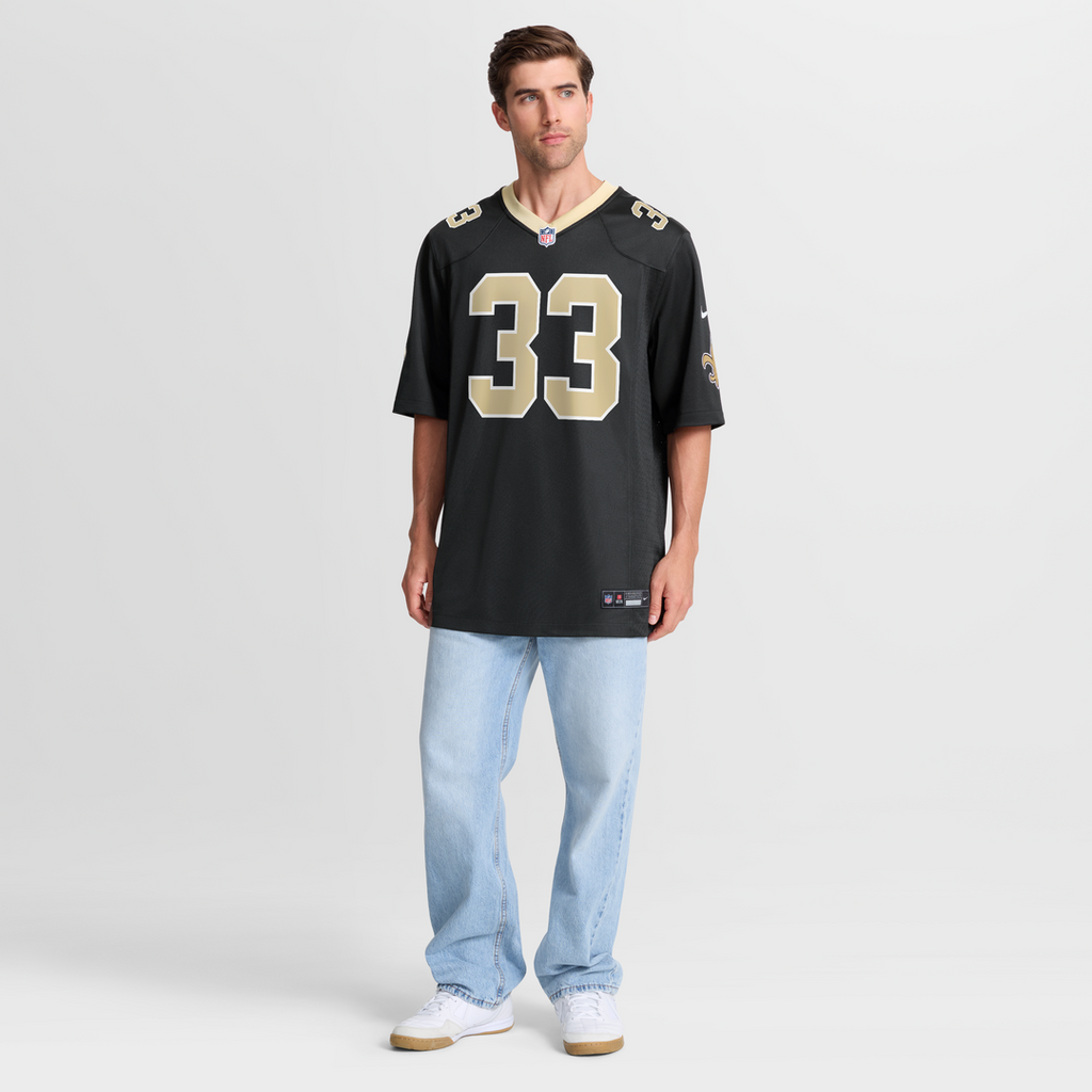 New Orleans Saints Jonas Sanker Nike Black Team Game Jersey