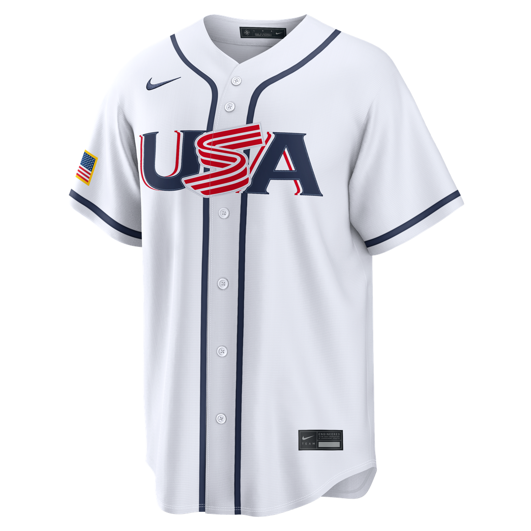USA Baseball Clayton Kershaw Nike White 2026 World Baseball Classic Home Stadium Jersey