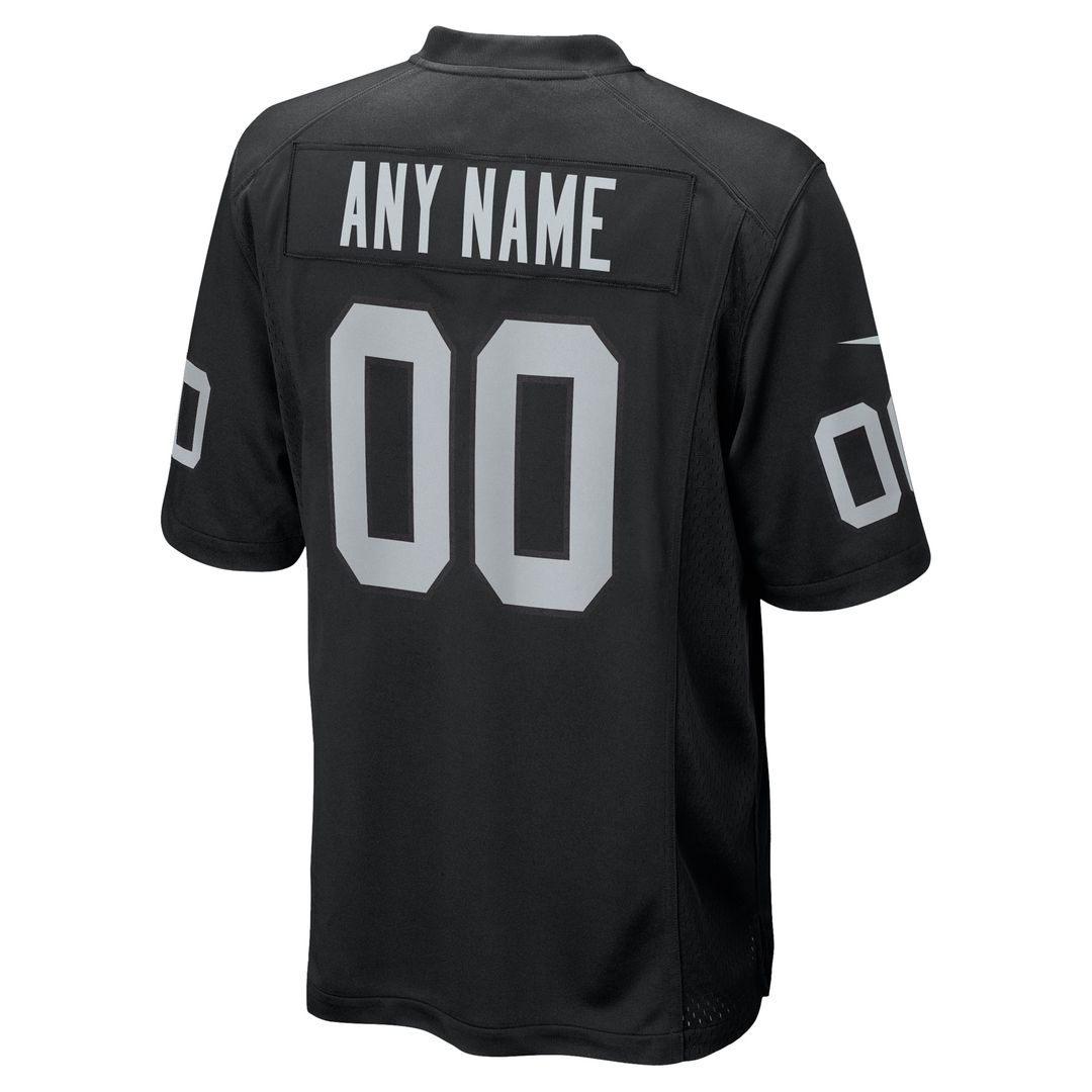 Las Vegas Raiders Nike Black Custom Game Jersey