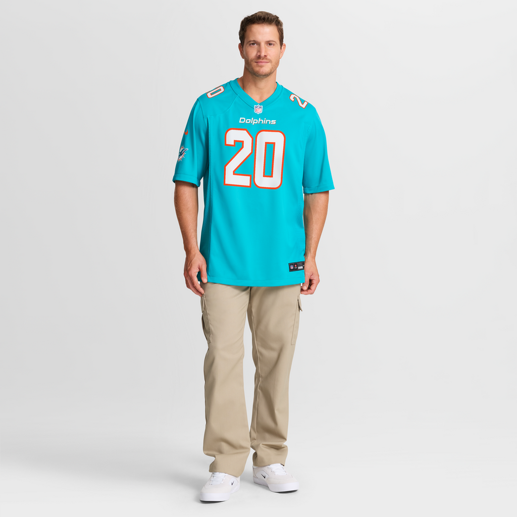 Miami Dolphins Jordyn Brooks Nike Aqua Game Jersey
