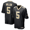 New Orleans Saints Kendre Miller Nike Black Team Game Jersey