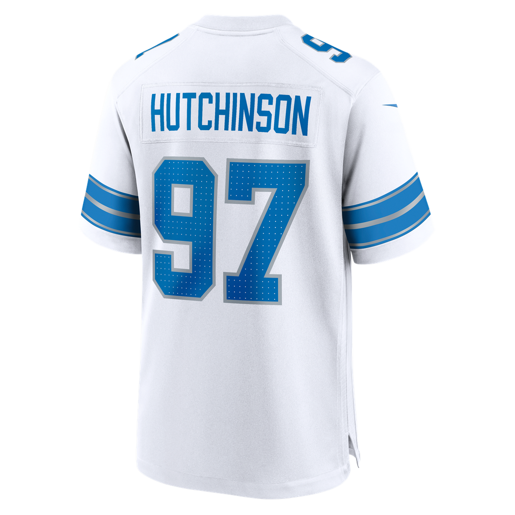 Detroit Lions Aidan Hutchinson Nike White Game Jersey